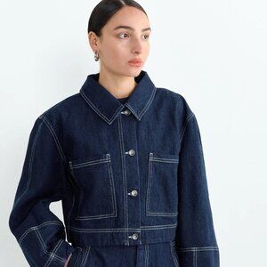 Henrik Vibskov Dusk Denim Jacket in Navy Denim - Sz Large - NWT